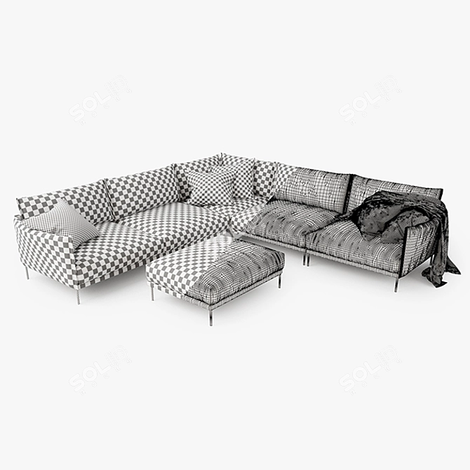 Moroso Gentry Modular Sofas: Versatile Elegance 3D model image 3