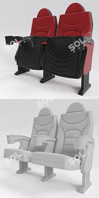 Montreal Cinema Armchair 3D model image 2