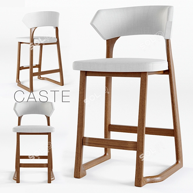 Minimalist Corbin Stool 3D model image 1