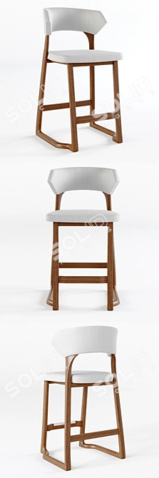 Minimalist Corbin Stool 3D model image 2