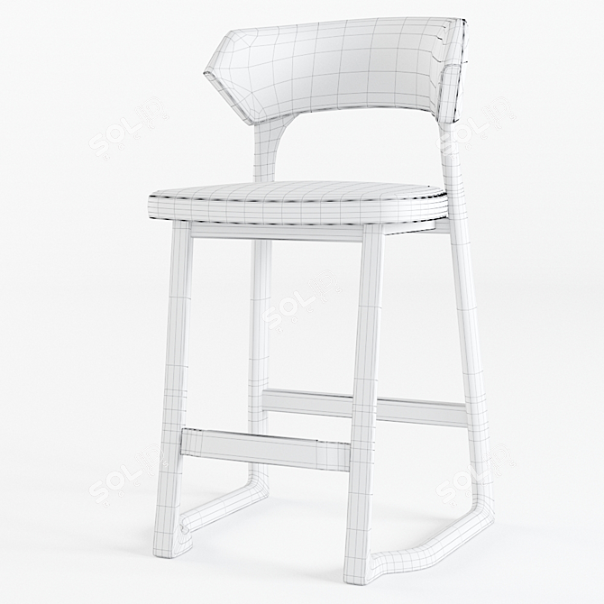 Minimalist Corbin Stool 3D model image 3