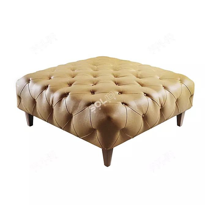 Title: Luxurious Tufted Pouf by CIACCI 3D model image 1