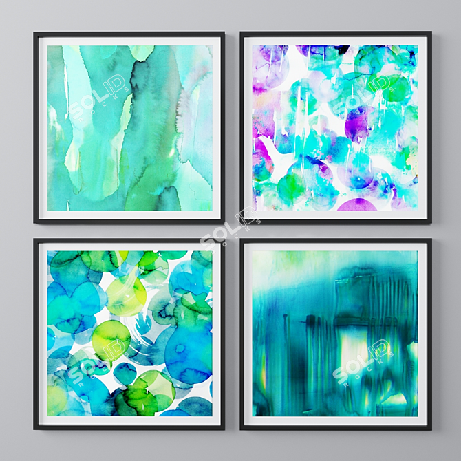 Abstract Bliss: Set of Uplifting Art 3D model image 1