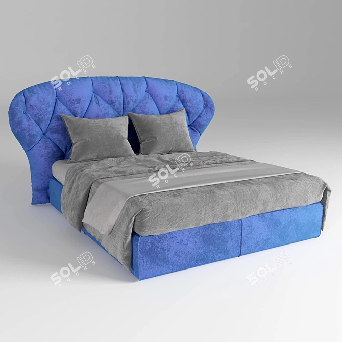Italian-Designed Bed: Baxter Positano 3D model image 1