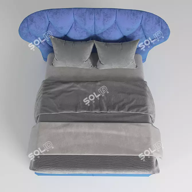 Italian-Designed Bed: Baxter Positano 3D model image 2