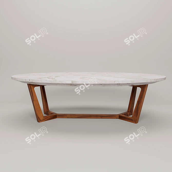 Sleek Modern Table 3D model image 1