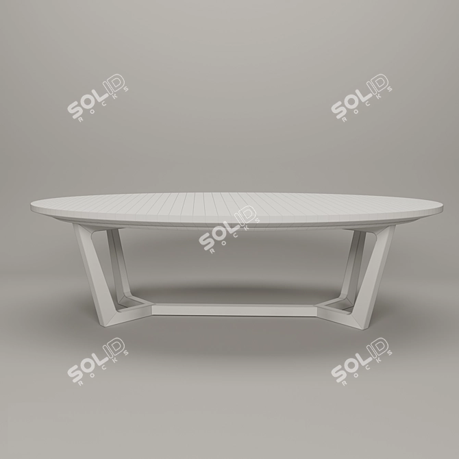 Sleek Modern Table 3D model image 3