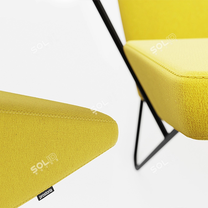 Polyhex Chair: Modern Functionality, Classic Charm 3D model image 3