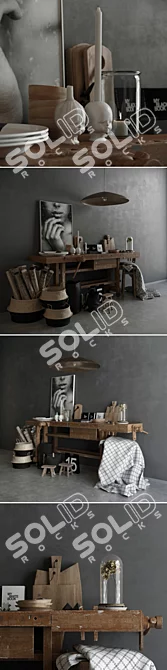 LOFT Style Decor Set by Kamelonebutikken 3D model image 2