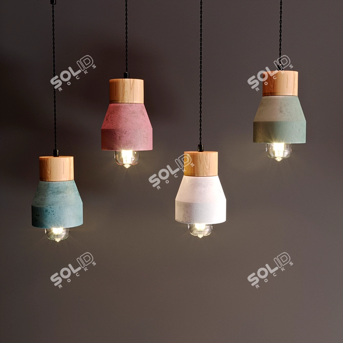 Modern Loft Hanging Lights (811/812) 3D model image 2