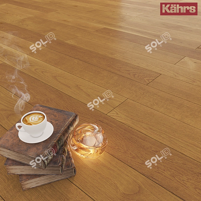 Kährs Canvas Oak Bristle - Elegant Flooring Solution 3D model image 1