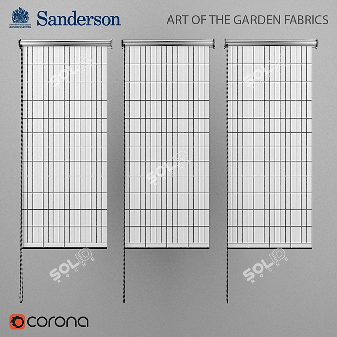 Sanderson Roller Blinds: Stylish and Functional 3D model image 3