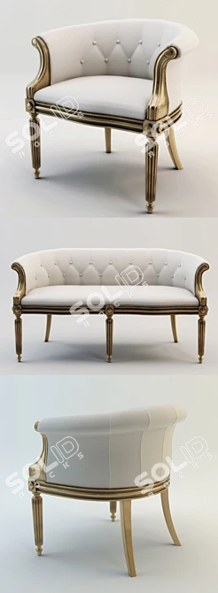 CIS Salotti Casanova Baroque Collection 3D model image 2