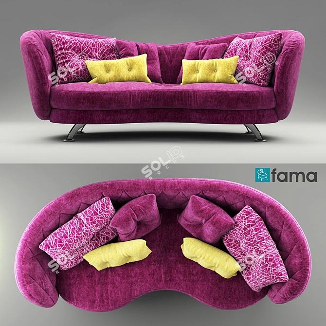 Fama Josephine Sofa: Comfort and Style in One 3D model image 1