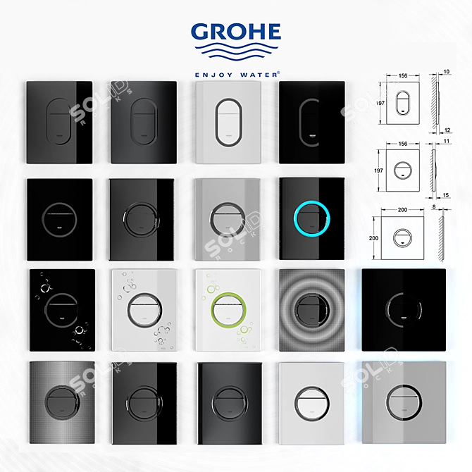 Grohe Ondus Nova Arena - Modern Bathroom Collection 3D model image 2