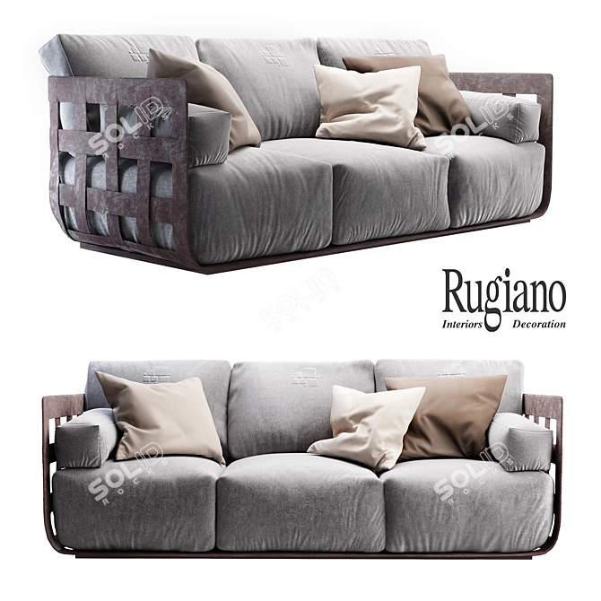 RUGIANO Braid Contemporary Luxe Sofa 3D model image 1