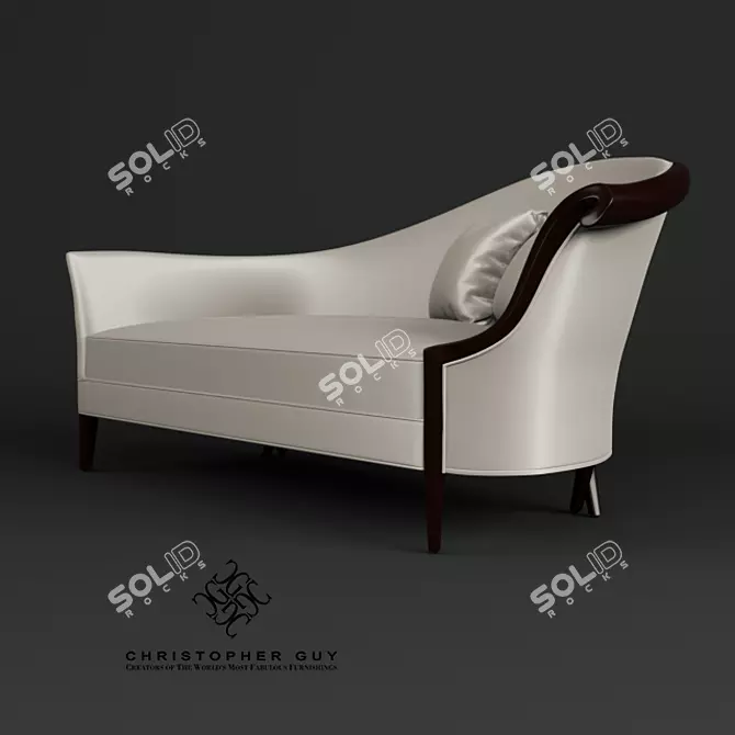 Title: Cala Lily-Inspired Chaise 3D model image 2