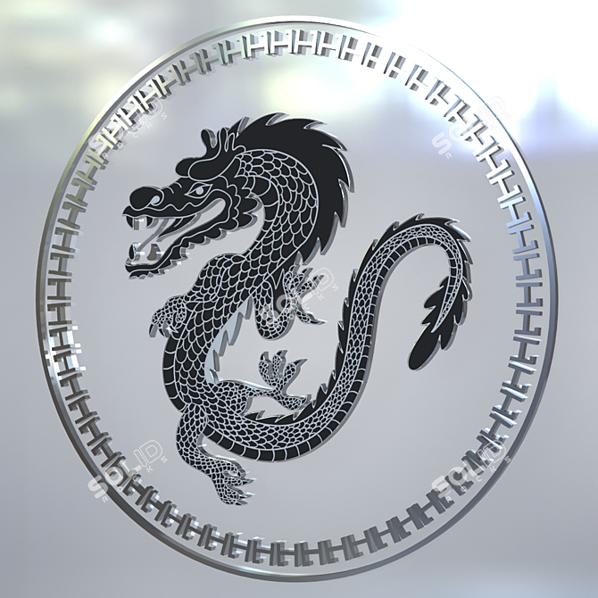 Chinese Dragon Room Divider Model 3D model image 2