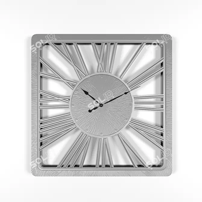 Twinkle New Wall Clock - Handcrafted Wood, LED Lights 3D model image 1