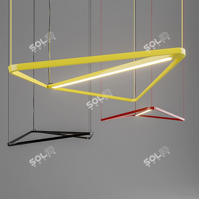 Multi-Color Fixture Kite: Versatile Lighting Solution 3D model image 1