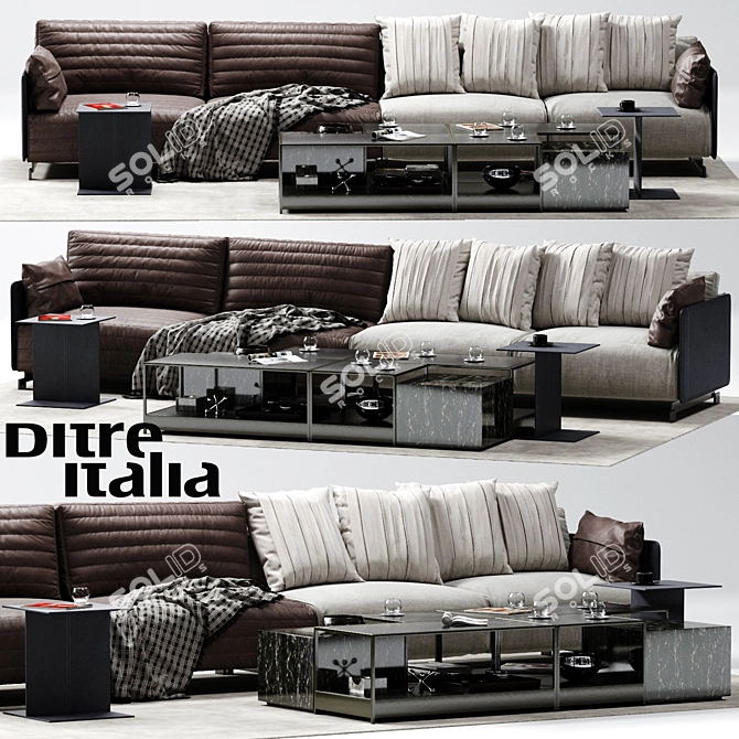 Ditre Italia BAG Sofa: Modern Style, Impeccable Design 3D model image 1