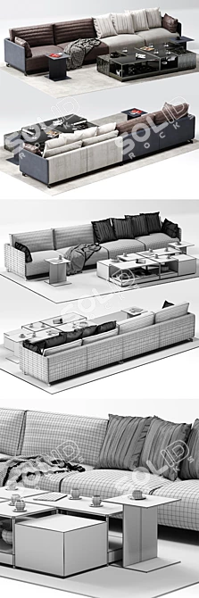 Ditre Italia BAG Sofa: Modern Style, Impeccable Design 3D model image 3