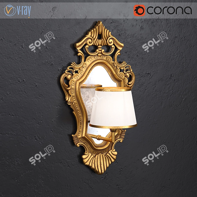 Elegant Silik Wall Lamp 3D model image 1