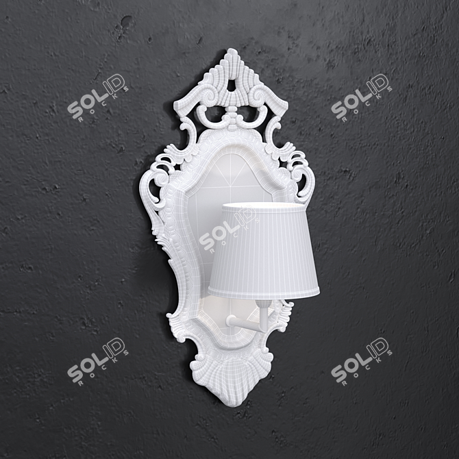 Elegant Silik Wall Lamp 3D model image 2