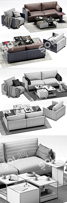 Ditre Italia BAG Modern Sofa Set 3D model image 3
