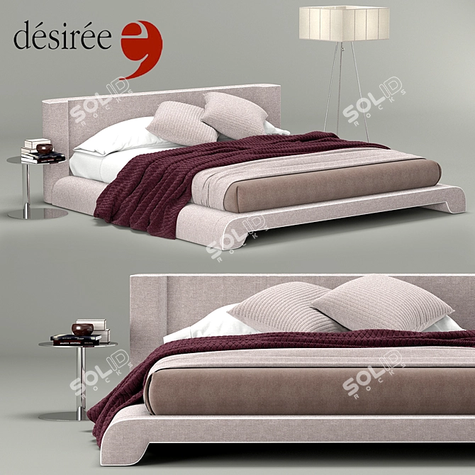Desiree Isabell Bed: Elegant and Comfortable 3D model image 1