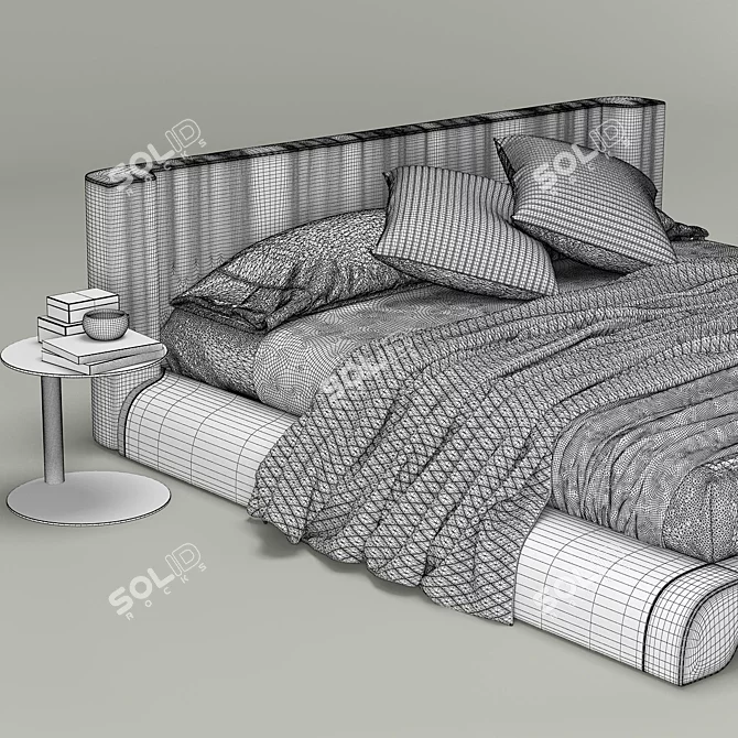 Desiree Isabell Bed: Elegant and Comfortable 3D model image 3