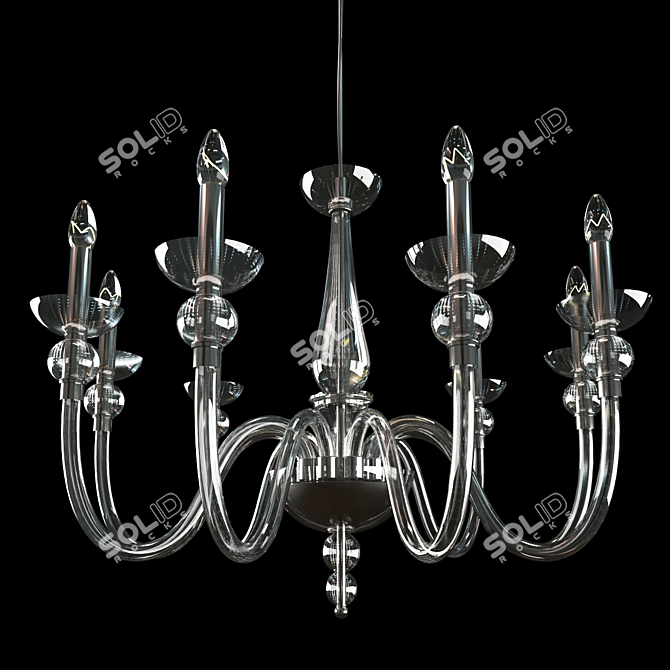 Elegant Doge Bianco Pendant Light 3D model image 1