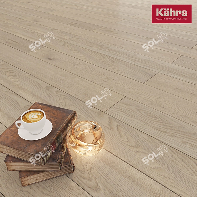 Kährs Chalk Oak: Elegant Canvas Floors 3D model image 1