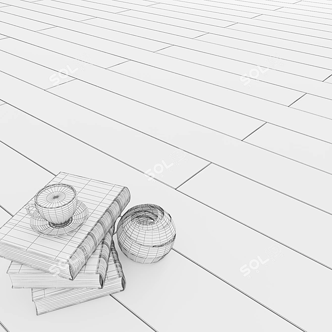 Kährs Chalk Oak: Elegant Canvas Floors 3D model image 2