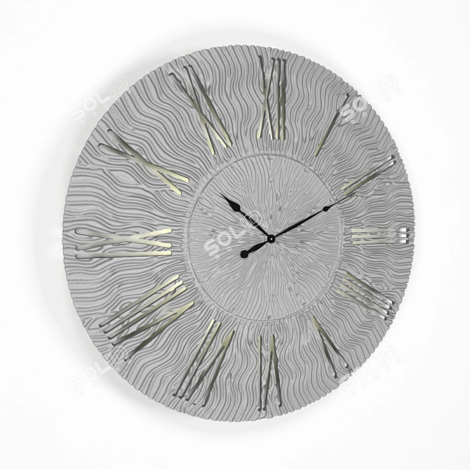 Elegant Wood Twinkle Wall Clock 3D model image 3