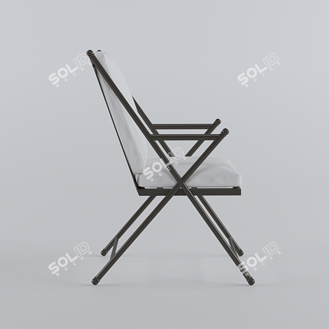 Elegant Balta Dining Chair 3D model image 2