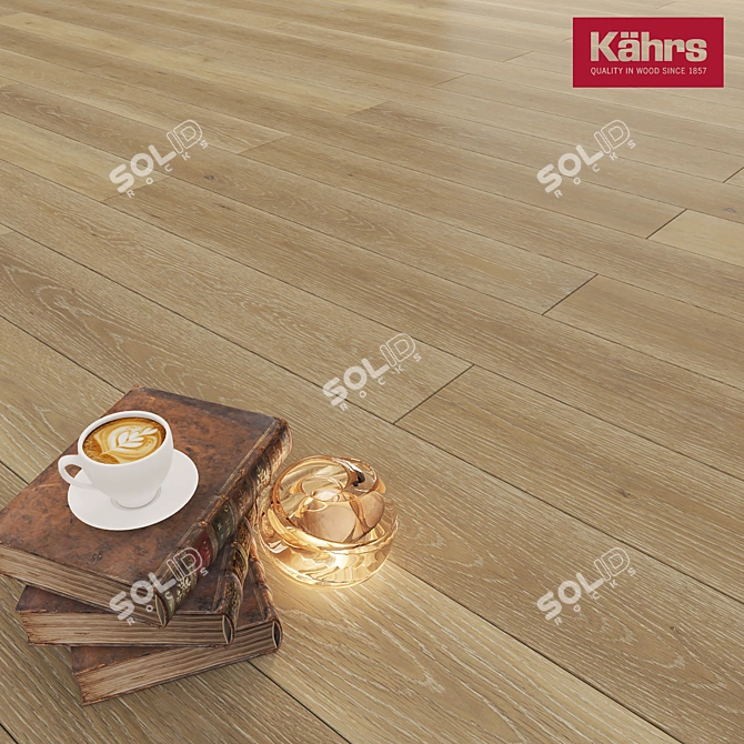 Kährs Canvas Oak Hue: Stunning Natural Oak Flooring 3D model image 1