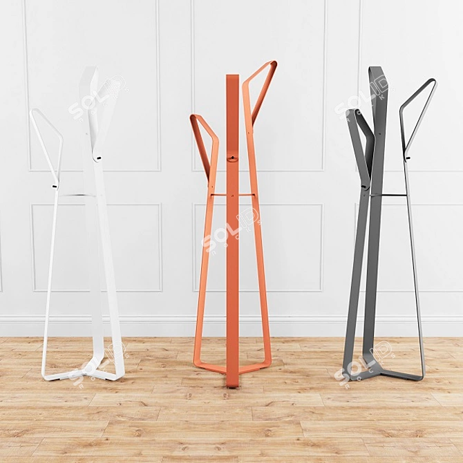 Flamingo Coat Rack: Elegant and Stylish 3D model image 1