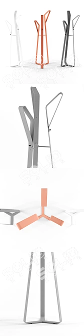 Flamingo Coat Rack: Elegant and Stylish 3D model image 2