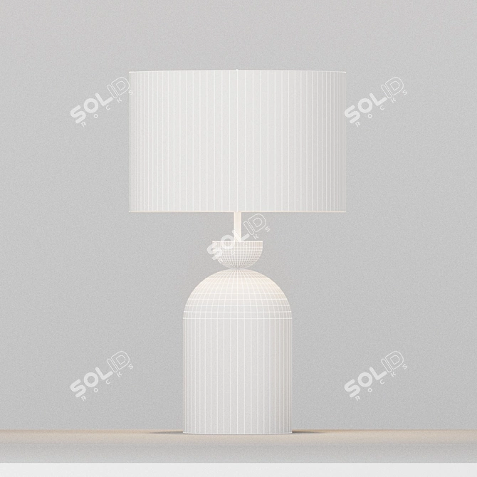 Elegant Glass Dome Table Lamp 3D model image 2