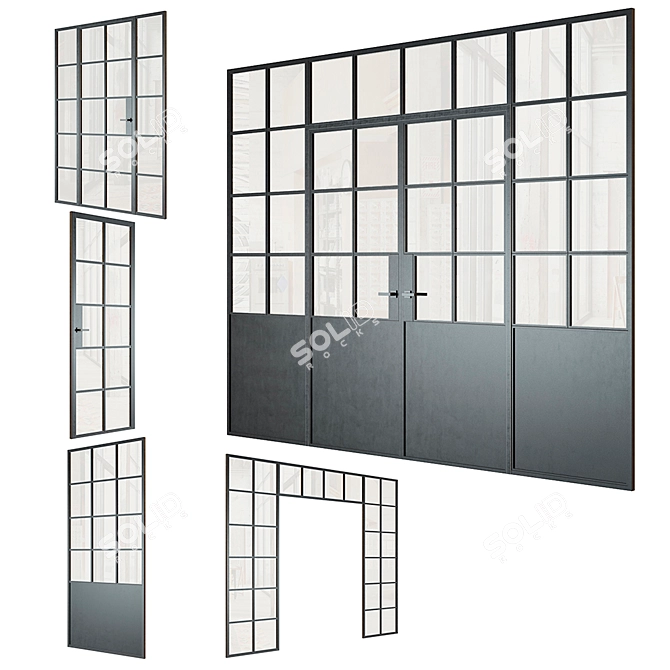Loft-style OM Partitions Set from IVEGROUP 3D model image 1