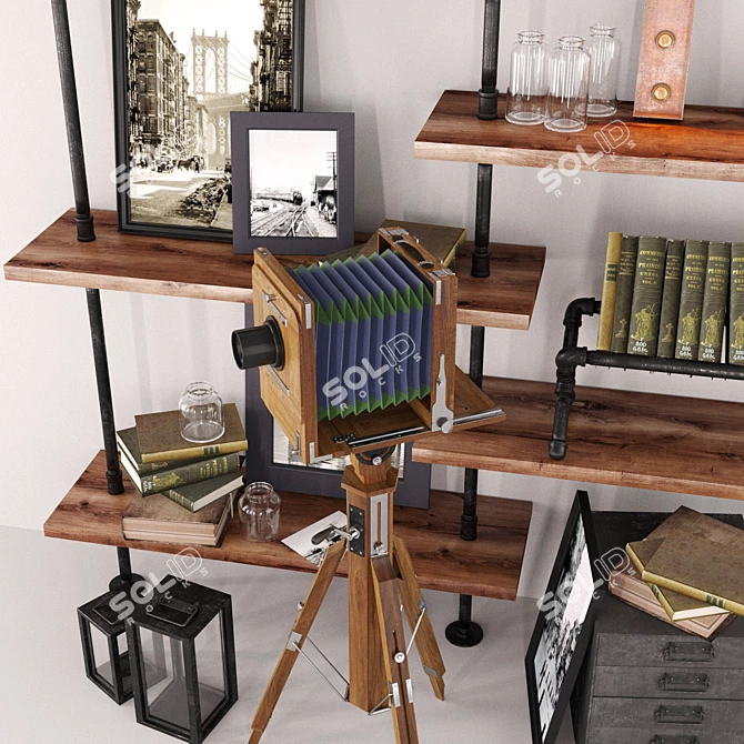 Urban Loft Decor Set 3D model image 2