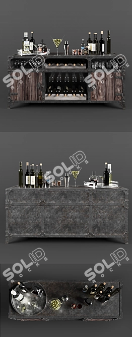 Stylish Bar Loft with Modern Design 3D model image 2