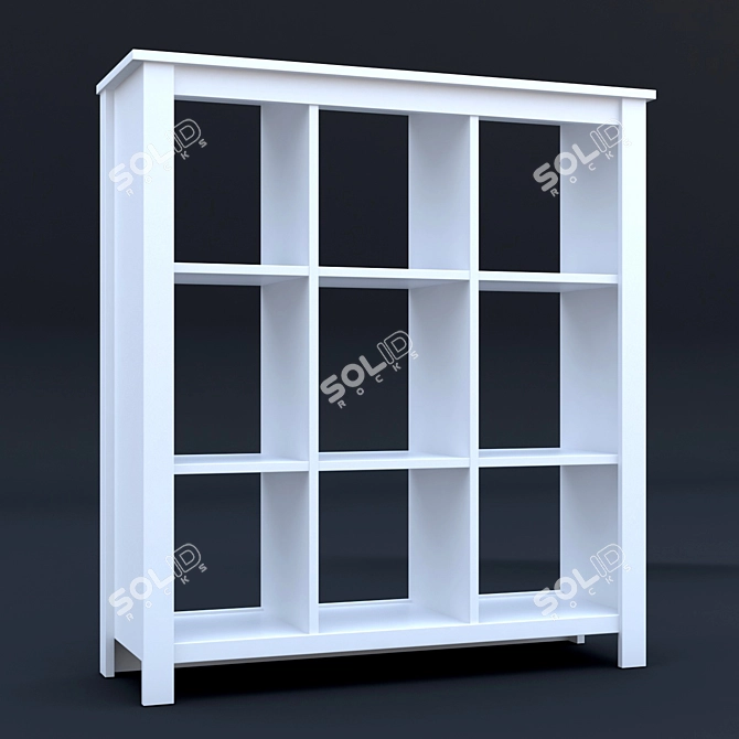 Modern White Shelving Unit - TOMNES 3D model image 2