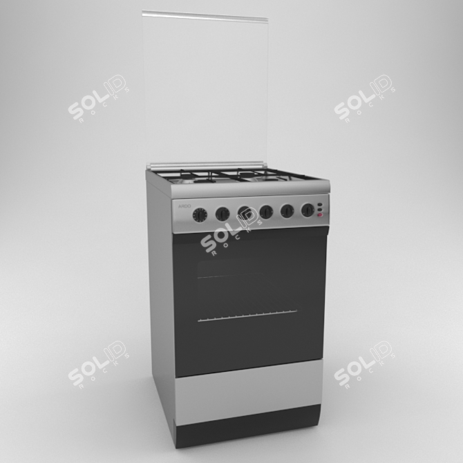 ARDO Gas Cooktop: Compact and Efficient 3D model image 1