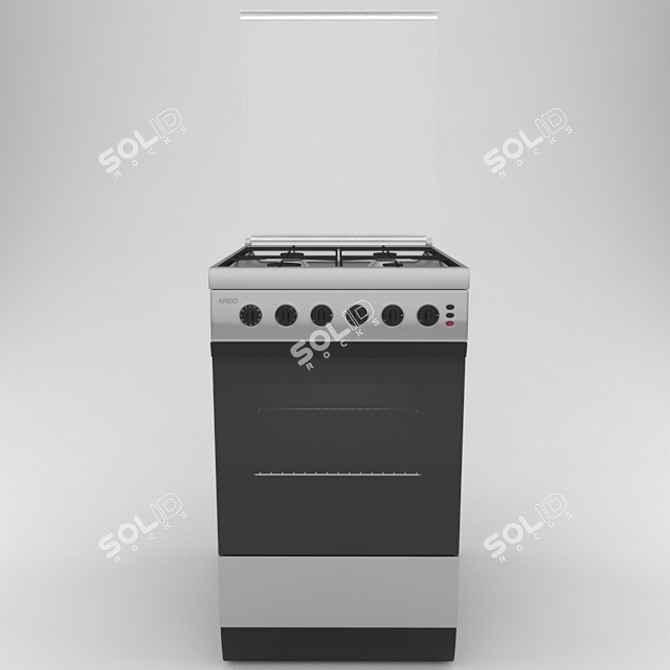 ARDO Gas Cooktop: Compact and Efficient 3D model image 2