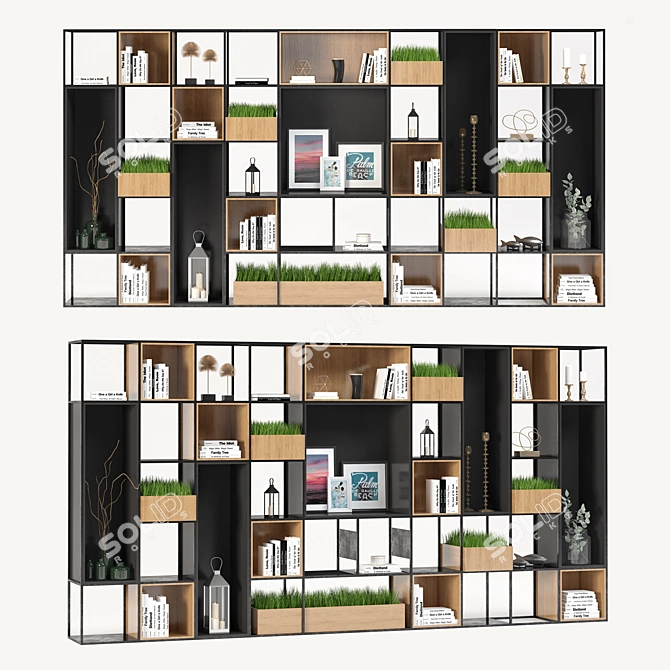 Decorative Shelving Set 3D model image 1