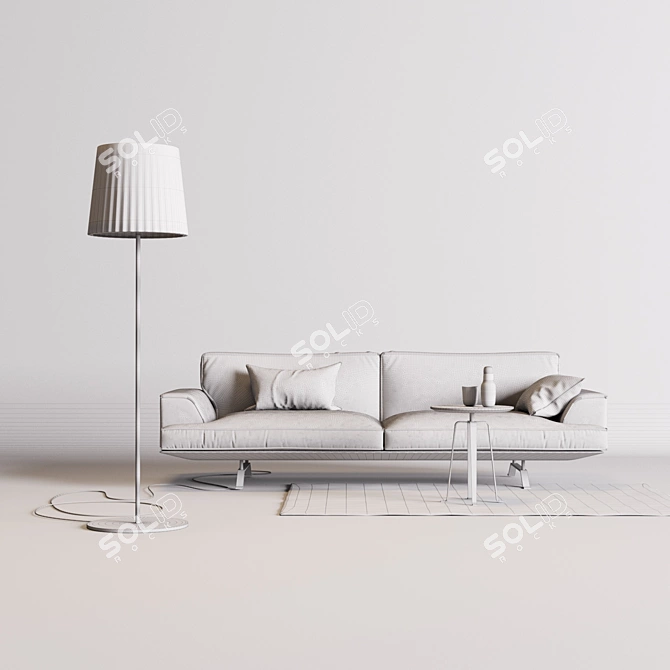 Bonaldo Slab Plus Sofa 3D model image 3