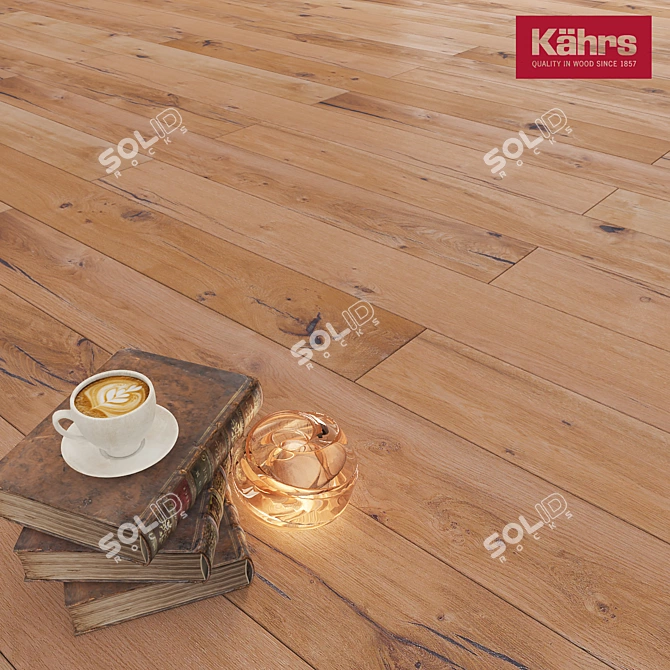 Supreme Grande Casa: Elegant 17x14м Parquet Flooring 3D model image 1