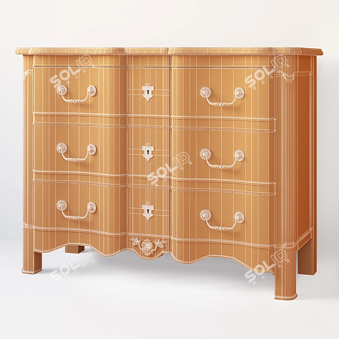 Elegant LuiXIV Chest, AM Classic 3D model image 2